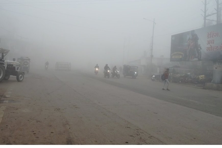 भोपाल-इंदौर समेत MP में ठंड बढ़ी, कोहरे से सड़क, रेल और हवाई यातायात प्रभावित